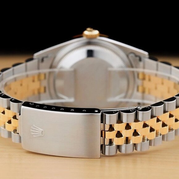 Mens Rolex 18k Gold Two Tone Watch With Box - Picture 6 of 8